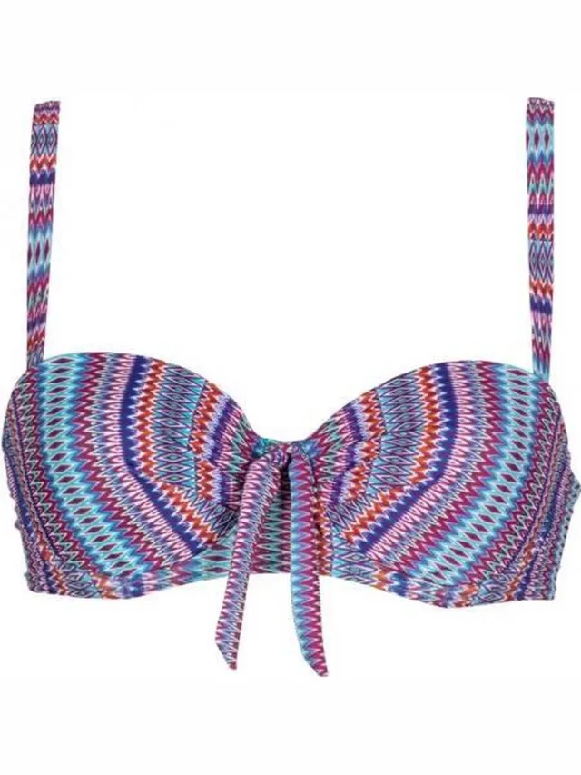 LingaDore Bayou Bandeau BH - zig/zag print