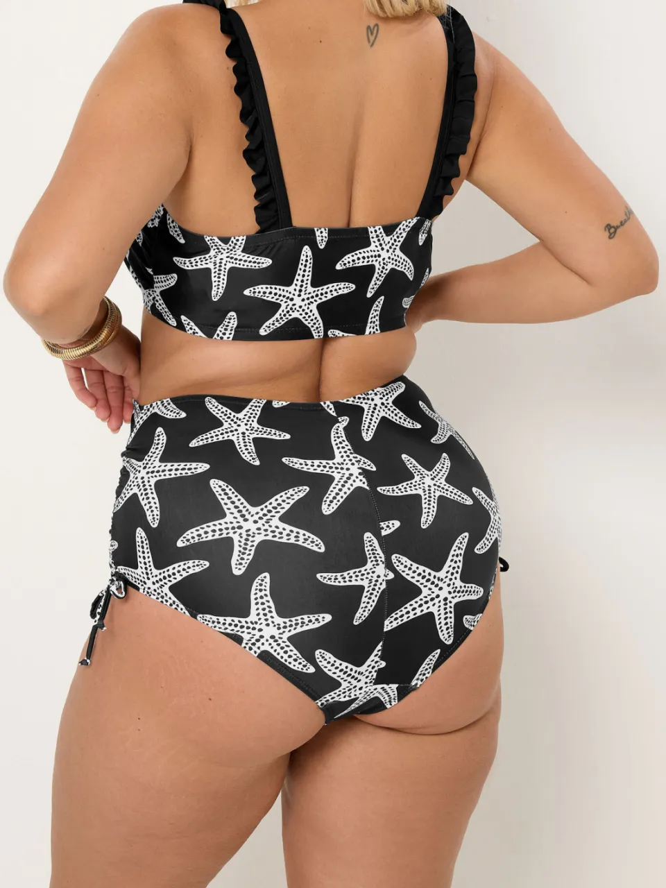 Yours Zwarte Zeester Super Hoge Taille Buikcorrigerende Bikinibroekjes, foto 5