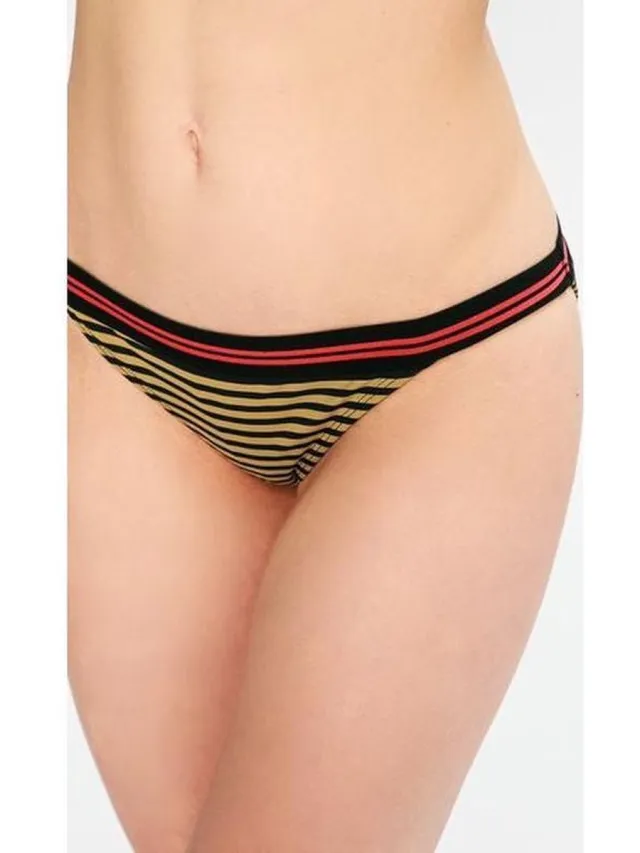 Scotch & Soda Bikini Broekje - Licht Bruin/ Zwart