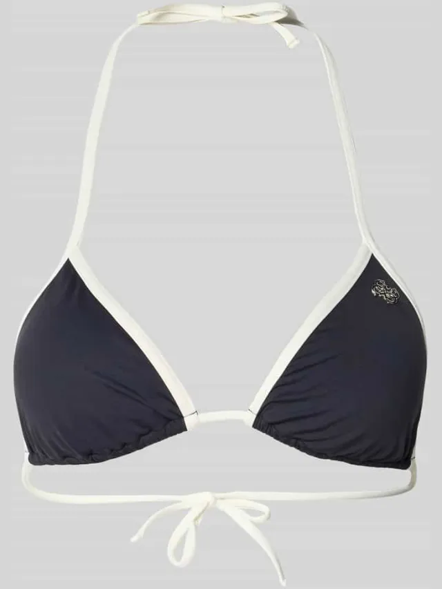 Guess Bikinitop met logo-applicatie model 'Niki' Zwart
