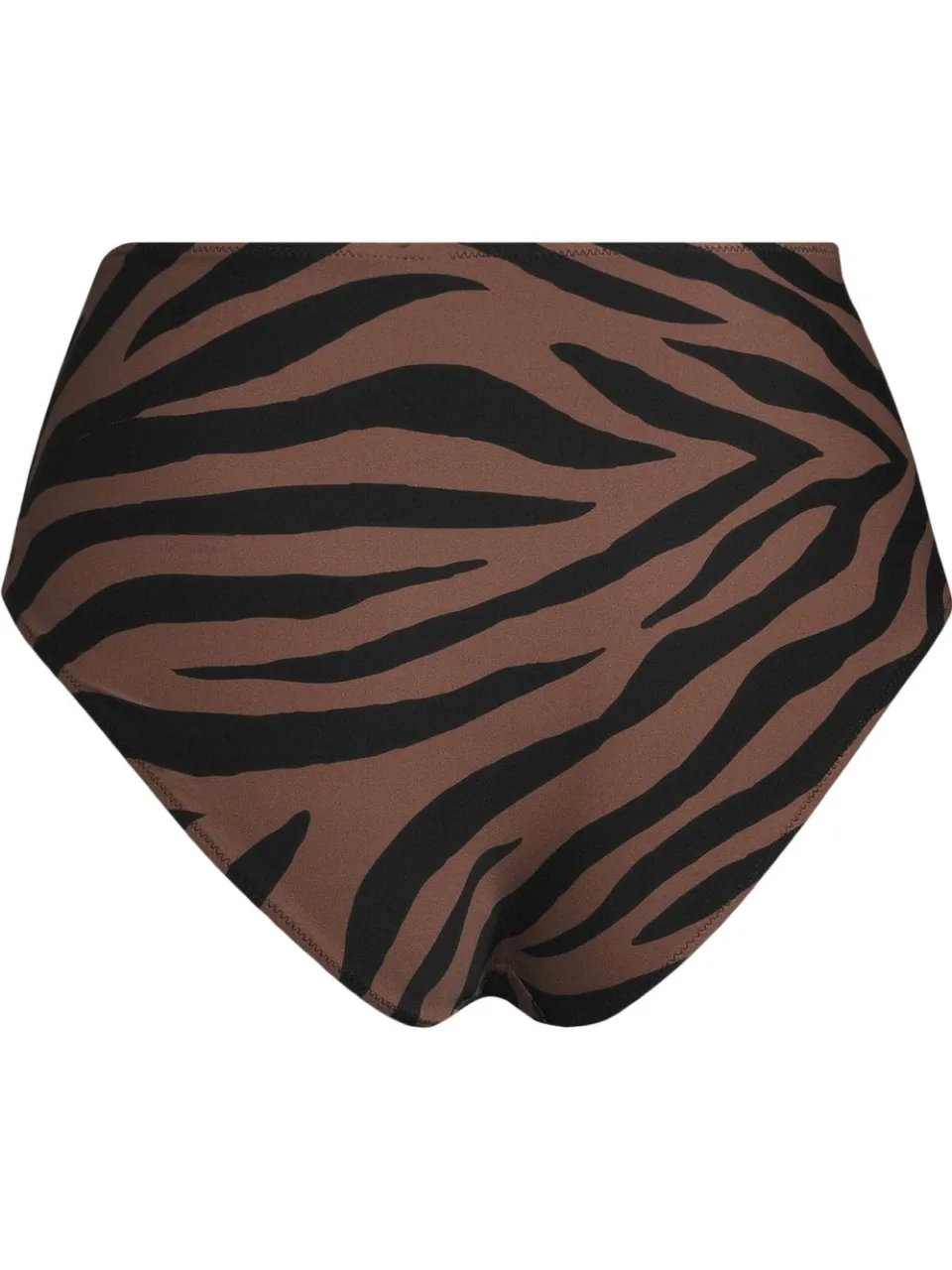 BEACHWAVE Curve high waist bikinibroekje met zebraprint - donkerbruin/zwart, foto 3