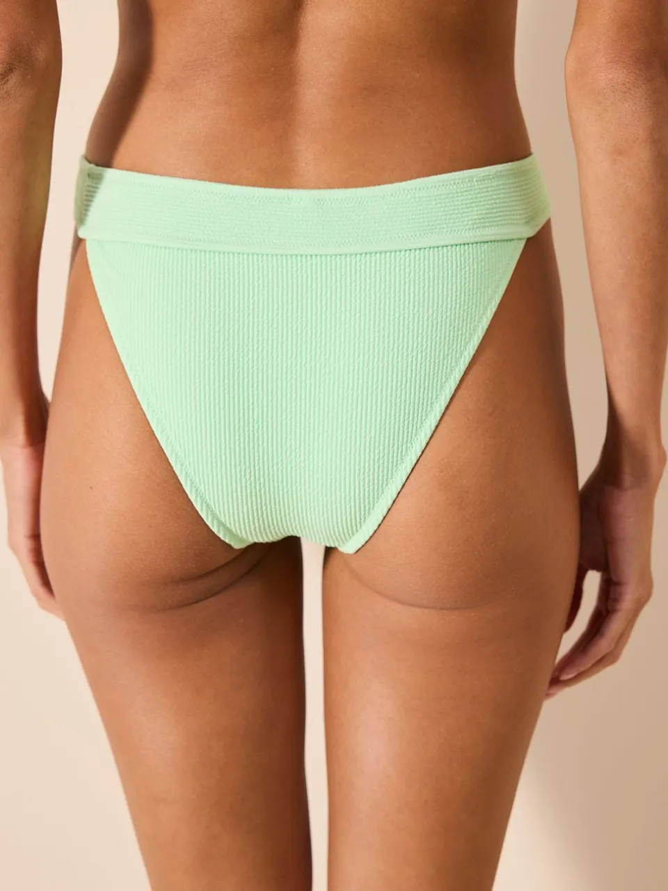 Penti Lage Taille Geribbelde Hipster Bikini Slip mint, foto 2