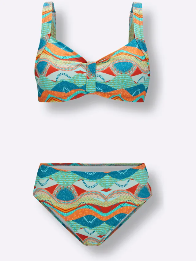 bikini turquoise golfprint, foto 2