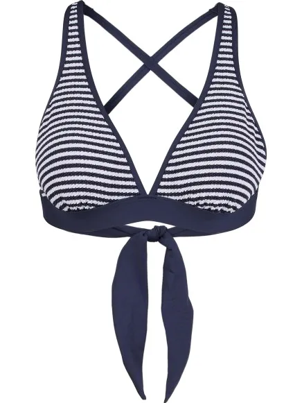 Seafolly Clubhouse Multi Fit Longline Tri - Bikinitop, blauw