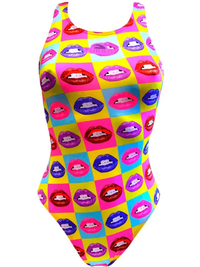 Turbo Lips Zwemkleding Roze 9-10 Years Meisje Blauw