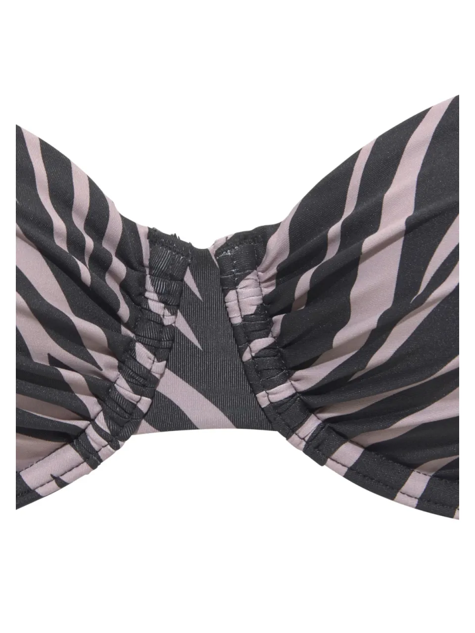 Beugelbikinitop zwart met zebraprint, foto 2