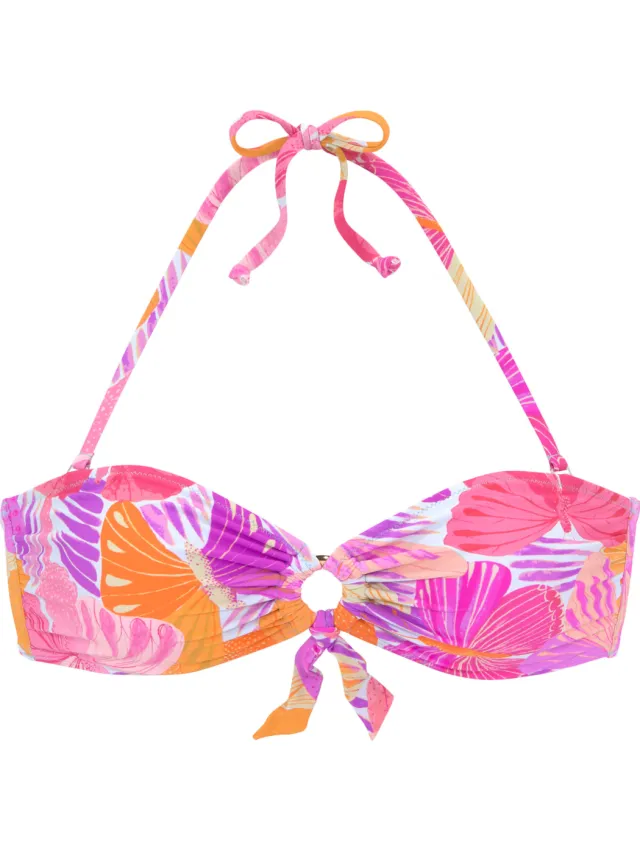 Bandeaubikinitop roze oranje, foto 2