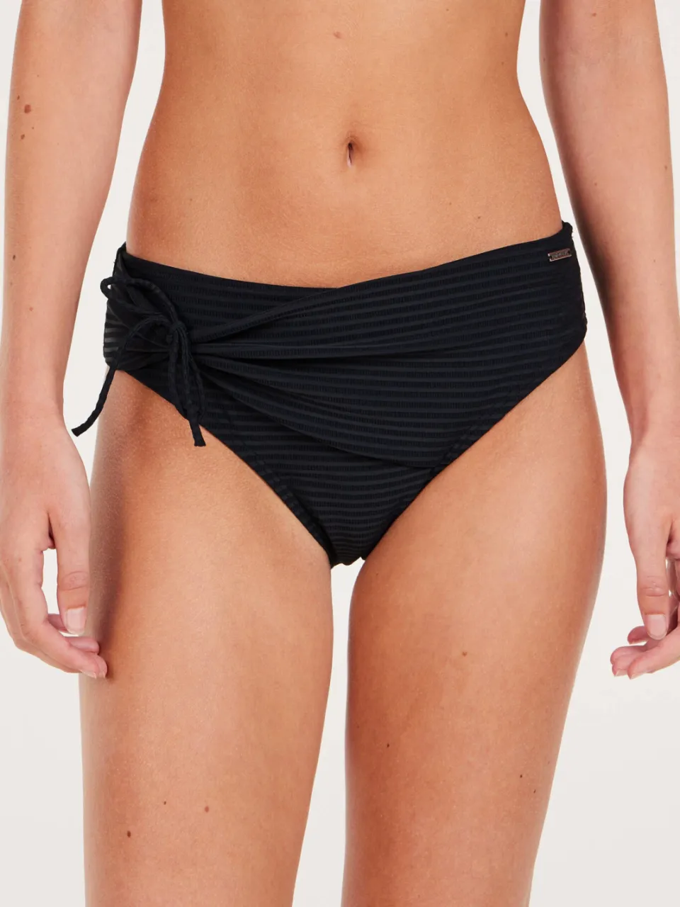 Protest high waist bikinibroekje MIXWRAP met ribstructuur zwart, foto 5