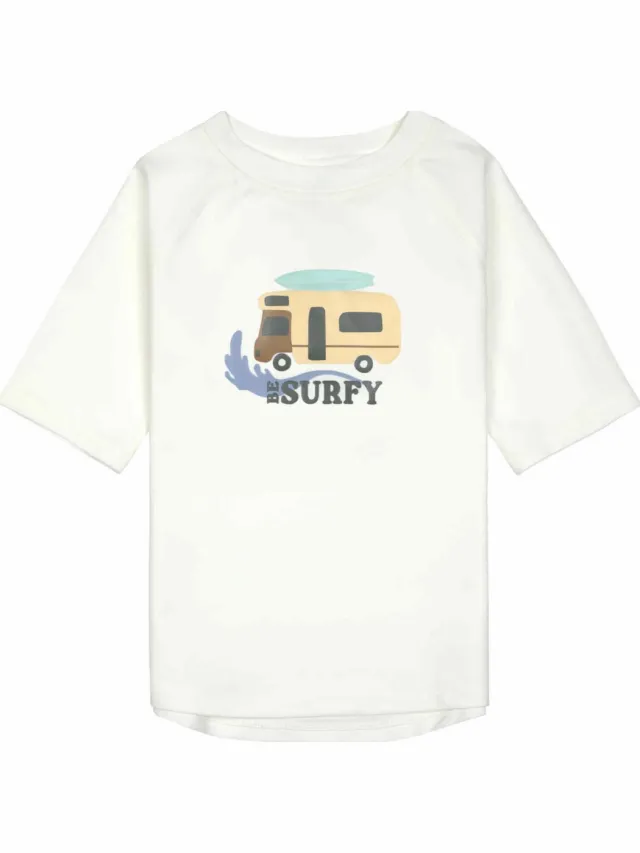 Lässig UV - T-shirt - Surfy - Camping - Sea salt - Wit