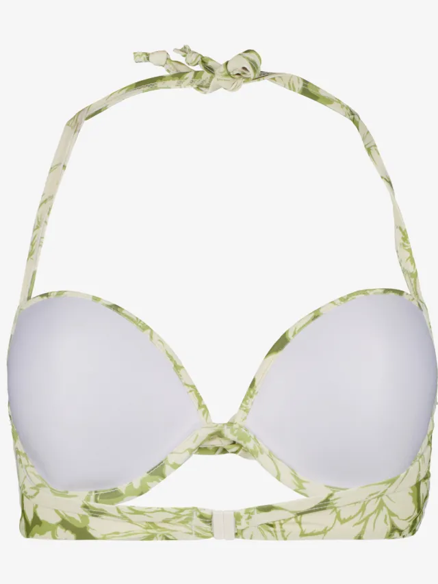 Osaga voorgevormde dames bikinitop met bloemenprint Groen