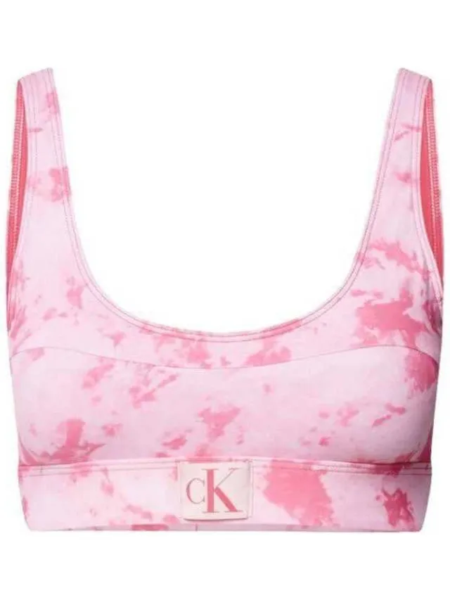 Calvin Klein Dames/Dames Tie Dye Bikini Top (Roze), foto 2