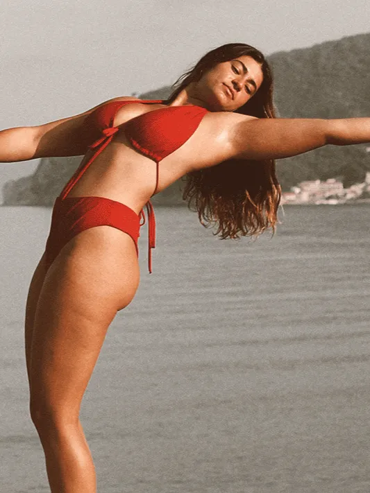 Anekdot dames vegan Bikinibroekje Core Geraniumrood