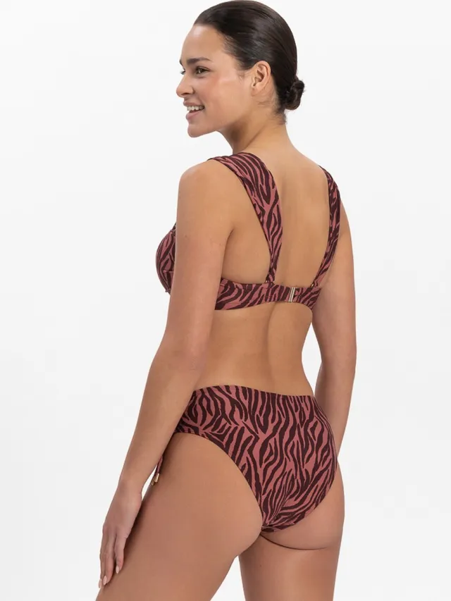 Beachlife Zebra Dames Bikinibroekje Roze, Paars, Print