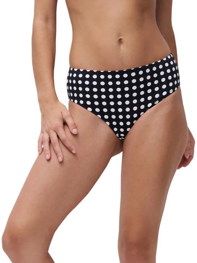 Chantelle Sauvage Hoog Bikini Broekje Dolce - Zwart/Wit