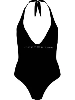 Tommy Hilfiger Halter One Piece badpak zwart