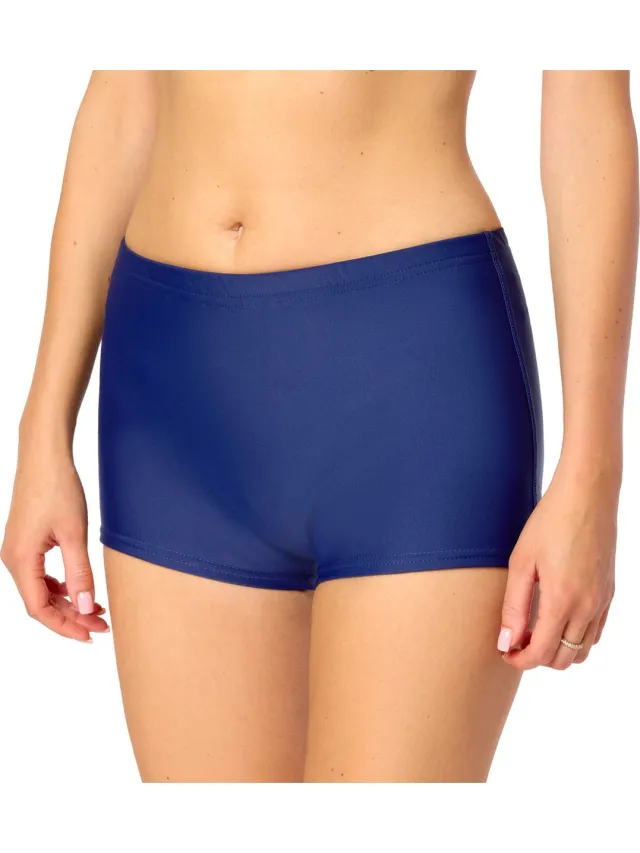 Bellivalini BLV-Leila Dames Zwembroek - Zwemshorts - Bikinibroekje - Elastische tailleband - Polyamide & Elastaan - Donkerblauw