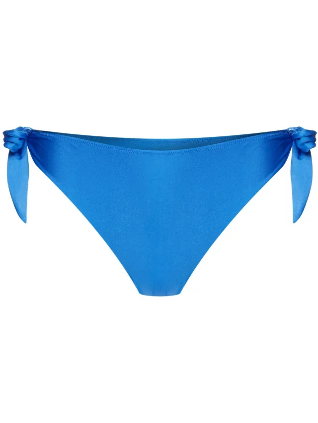 ESOTIQ Truffle - Bikinibroekje - Blauw - Strikzijkanten - Glanzende stof