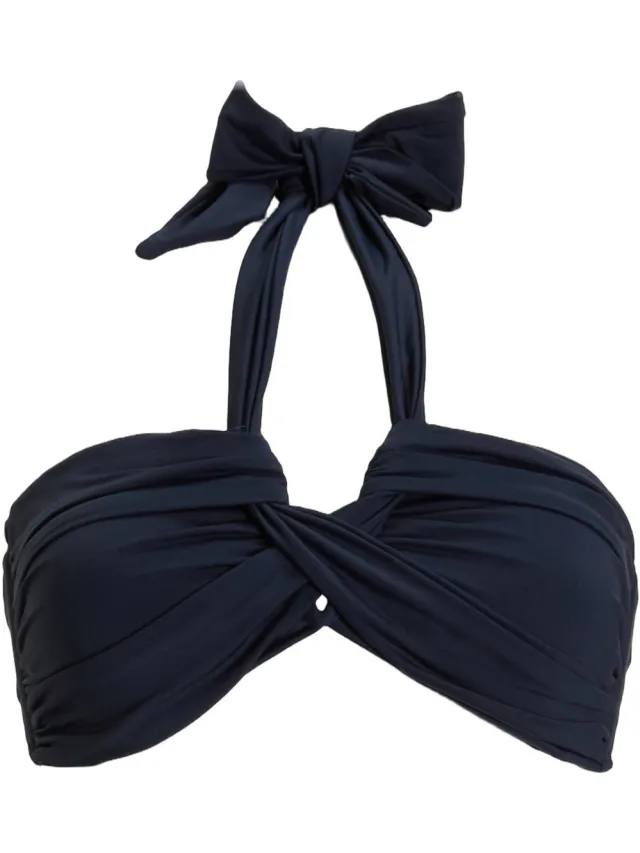 Seafolly bandeau bikinitop donkerblauw blauw, foto 2