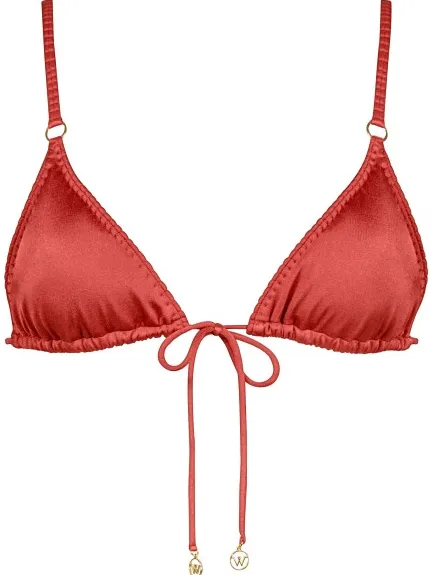 WATERCULT Women's Crafted Essentials Bikini Top No. 7231 - Bikinitop, rood