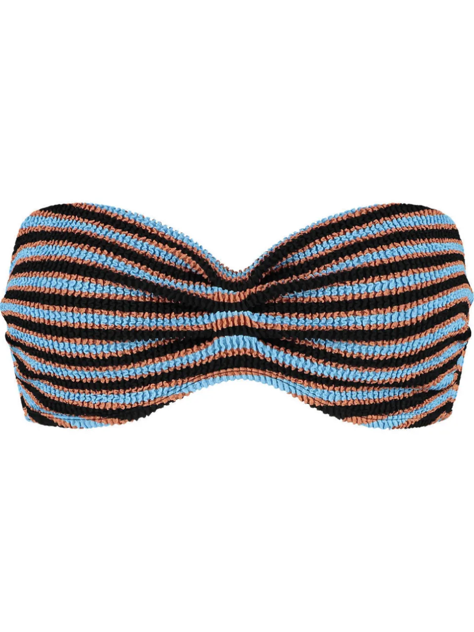 Beachlife bandeau bikinitop blauw bruin, foto 3