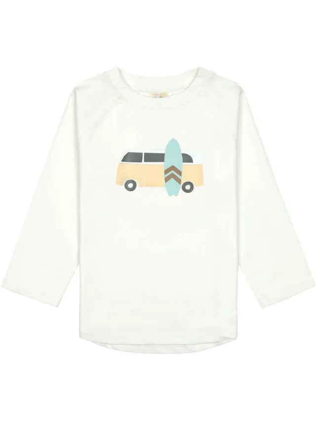 Lässig Splash & Fun Rashguard Zwemshirt met lange mouw met UV-bescherming - Camper sea salt, 6 jaar