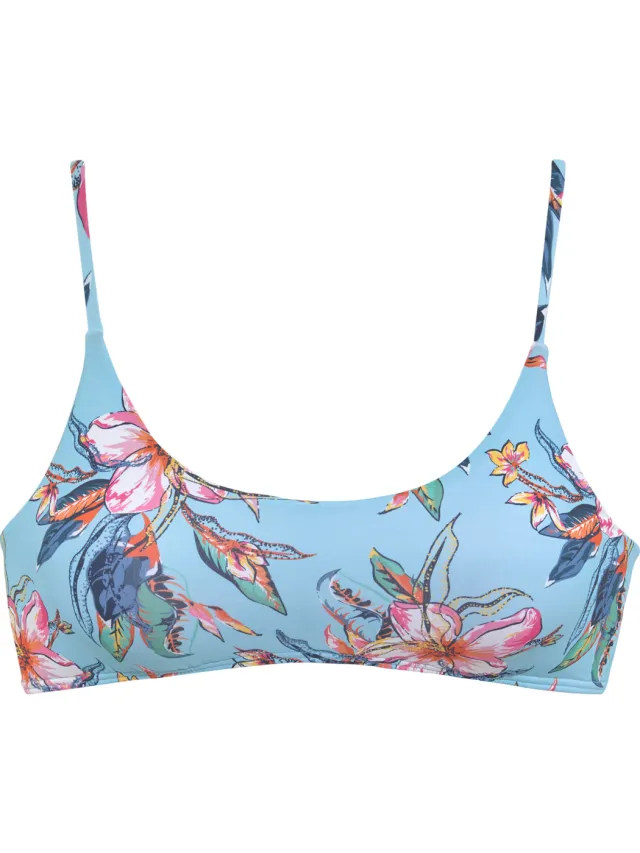 bustierbikinitop lichtblauw lichtblauw geprint