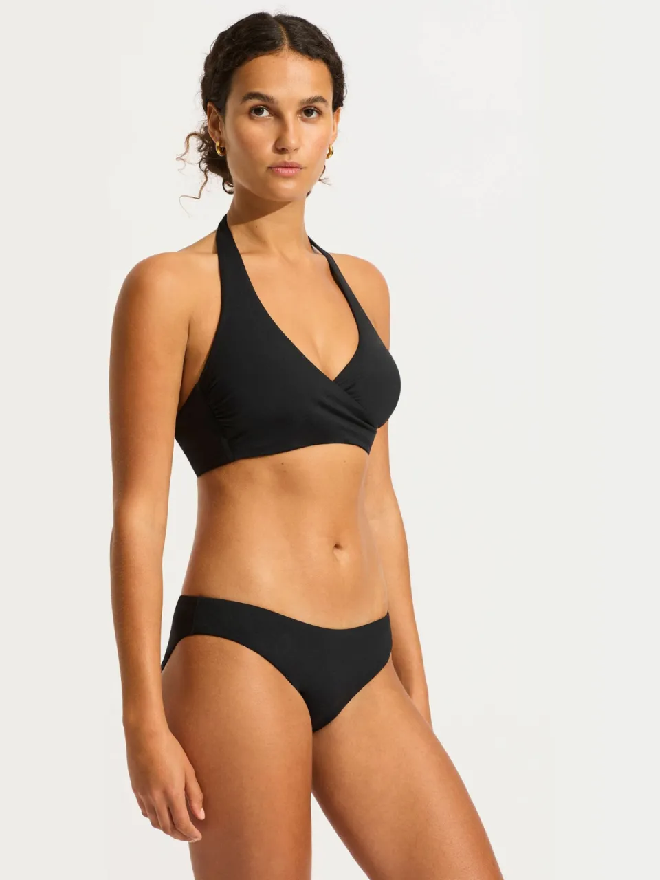 Seafolly voorgevormde halter bikinitop zwart, foto 5
