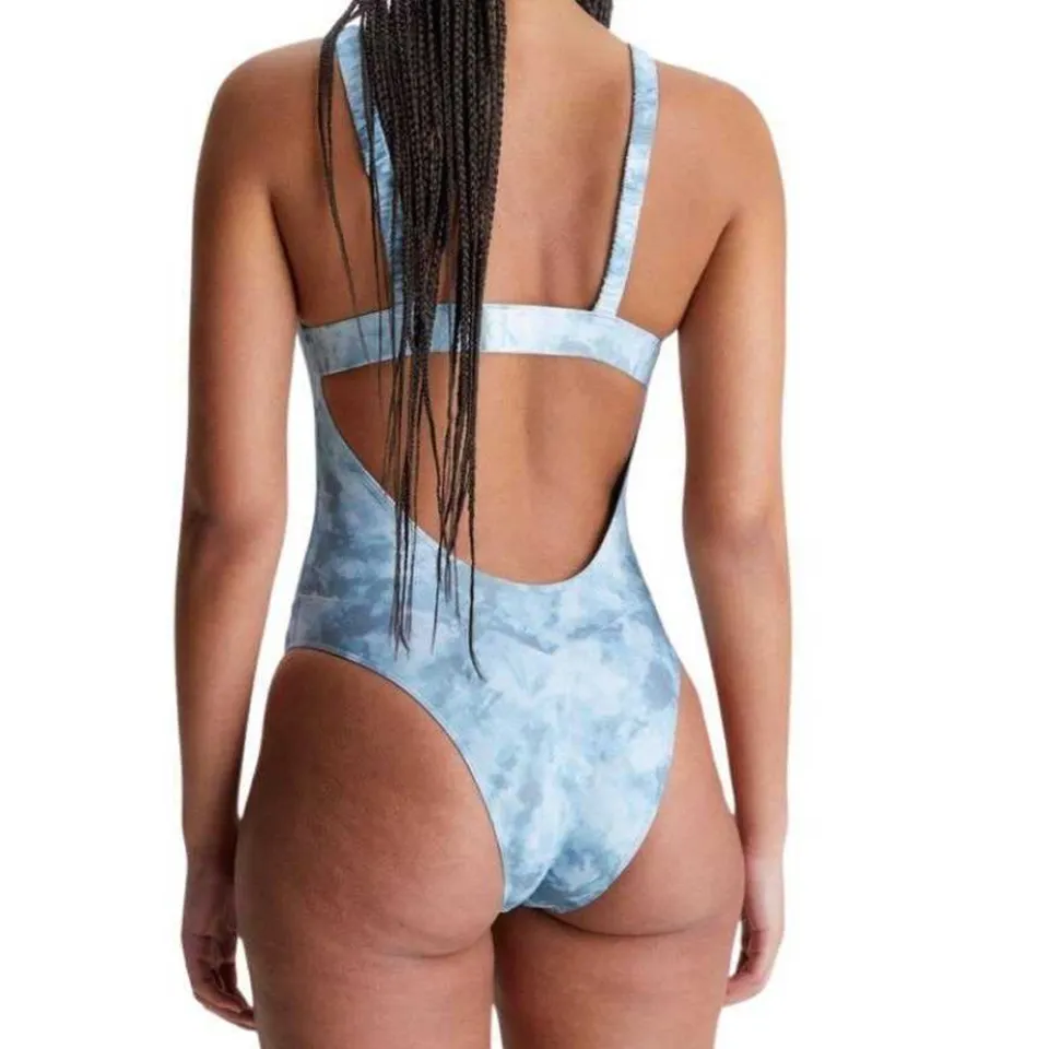 Calvin Klein Dames/Dames Stropdas One Piece Zwempak (Blauw)