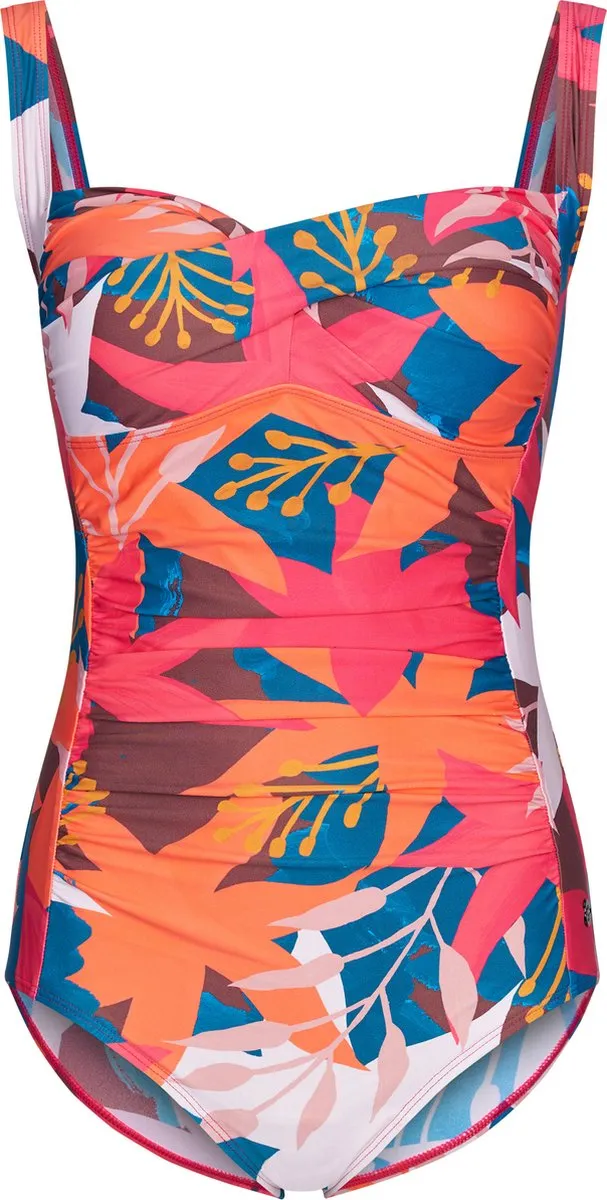 Pastunette Dames Badpak Pastunette - Rugged Flower - Corrigerend oranje