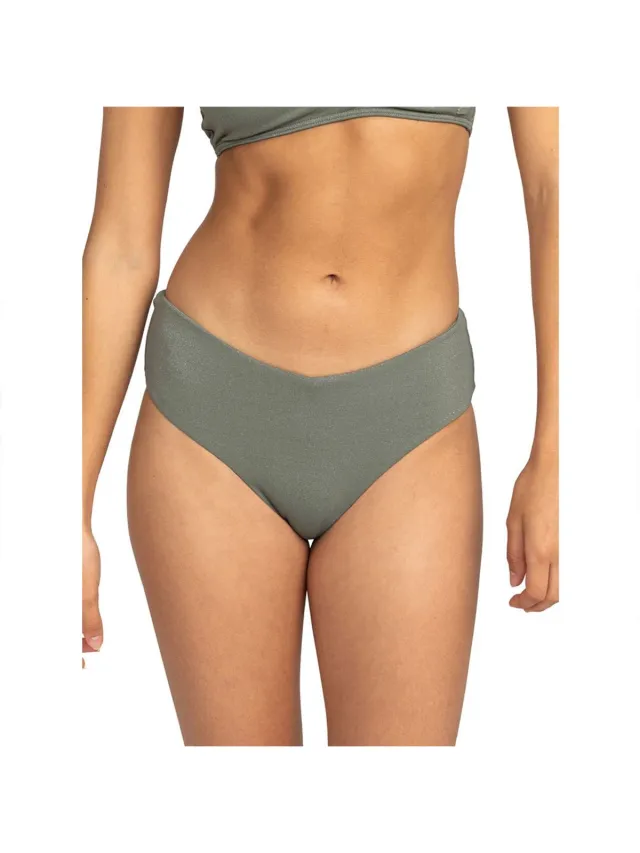 Roxy Shiny Wave 1 Bikinibroekje Grijs S Vrouw Agave Green