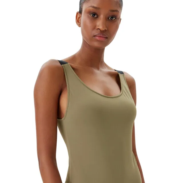 Calvin Klein Scoop Back One Piece badpak groen, foto 2