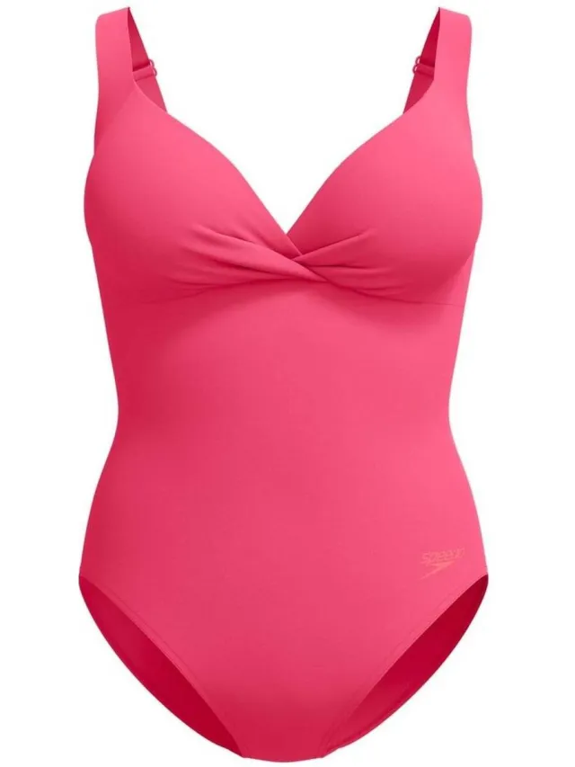 Badpak Speedo Shaping Cross Knot roze