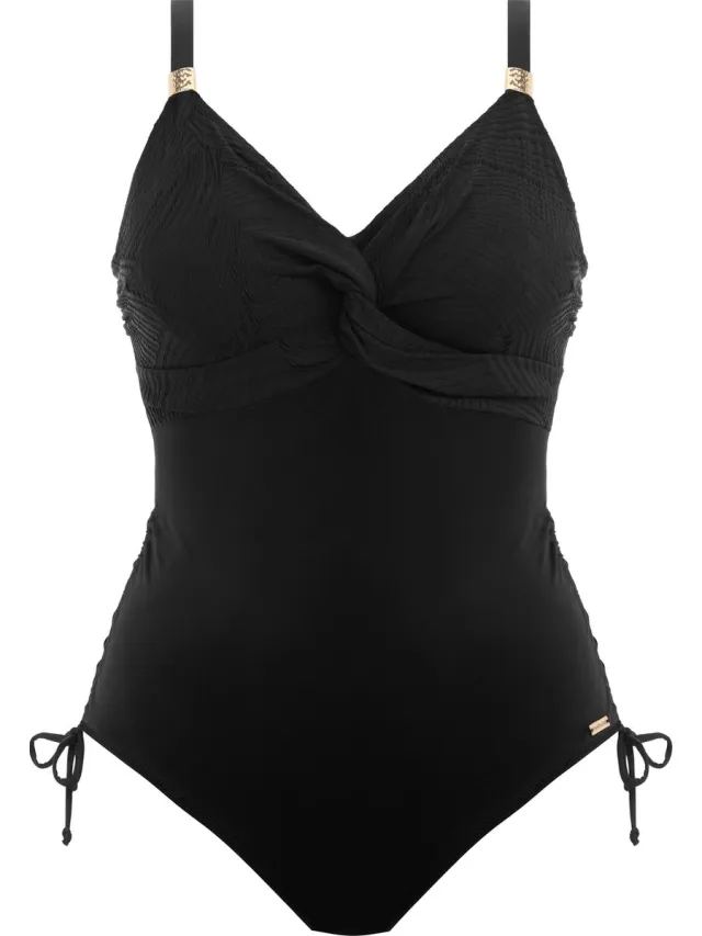 Fantasie Ottawa UW Twist Front Suit With Adjustable Leg Dames Badpak zwart