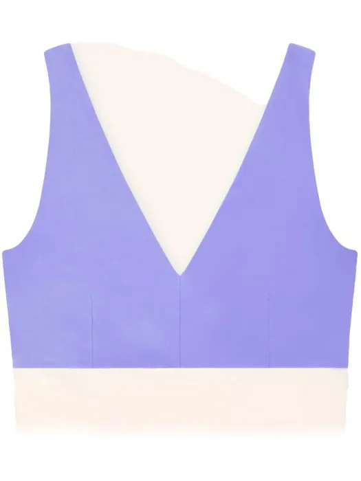 MYMARINI Women's Yoga Top - Bikinitop, purper/wit