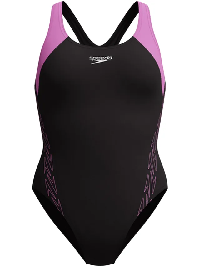 Speedo Dames/Dames Hyprbm Splc Racerback ééndelig badpak (Paars)