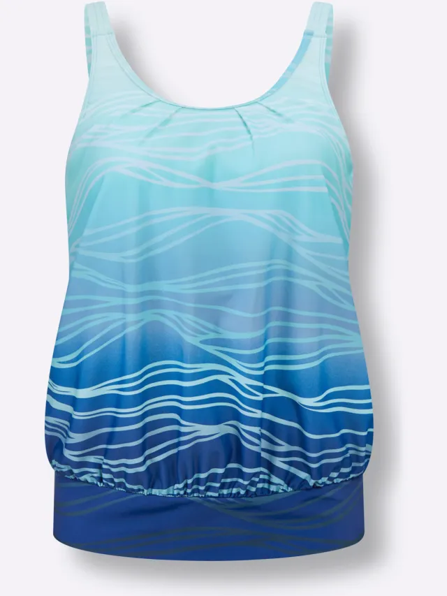 Tankini-bovenstuk aqua middenblauw, foto 2