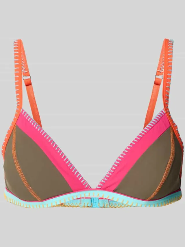 banana moon Bikinitop in all-over look model 'TEKNICOLOR Taeko' Olijfgroen