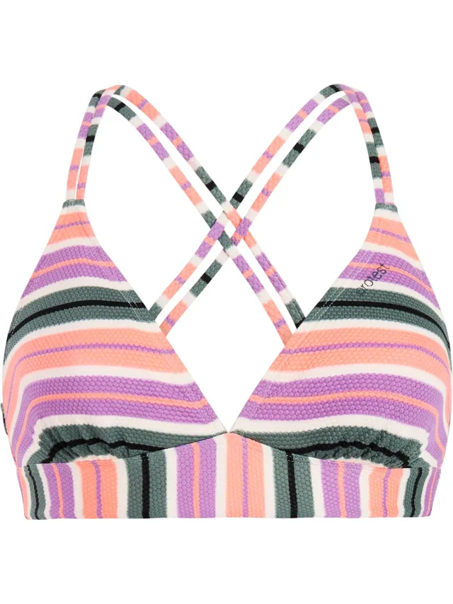 Protest MIXSupera - Triangel bikini top Dames - Koordsluiting - Uitneembare vulling - Normale pasvorm - Paars Jelly Purple