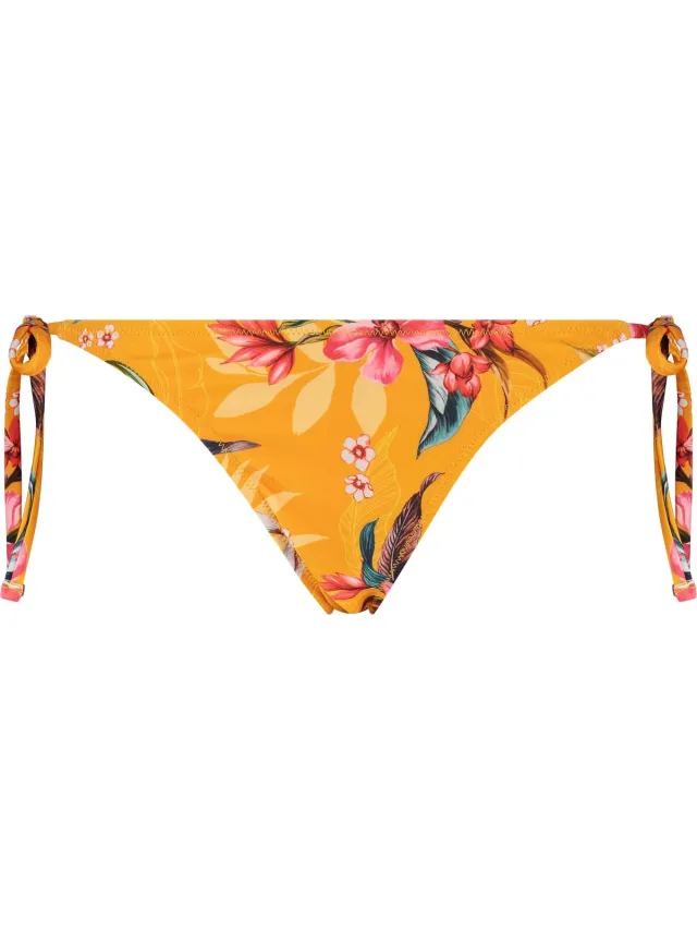 Hunkemöller Dames Badmode Brazilian tanga bikinibroekje Orchid - Geel