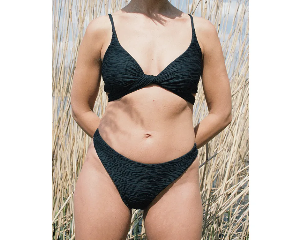 Anekdot dames vegan Bikinibroekje Jacquard Skyline Zwart