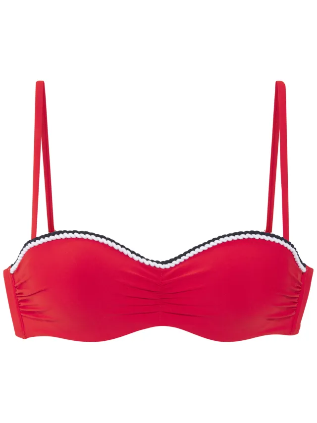 bandeau bikinitop met beugel rood, foto 2