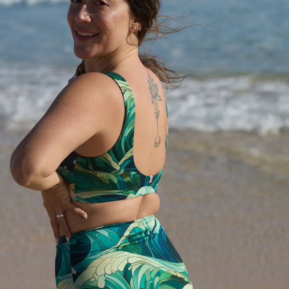 Inaska dames vegan Bikinitop Omkeerbaar Pure Wave Petrol, foto 2
