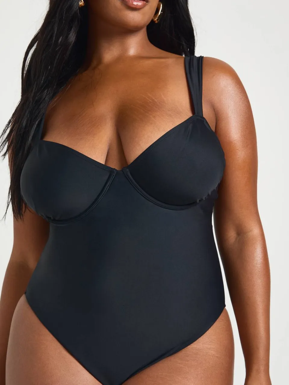boohoo Dames Plus Balkonnet Bh Badpak zwart, foto 4