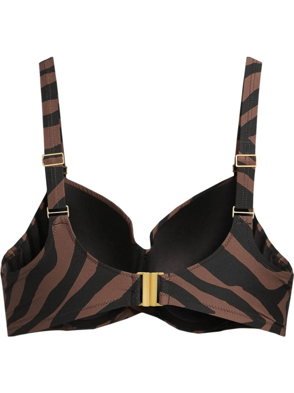 BEACHWAVE Curve beugel bikinitop zebraprint donkerbruin/zwart, foto 3