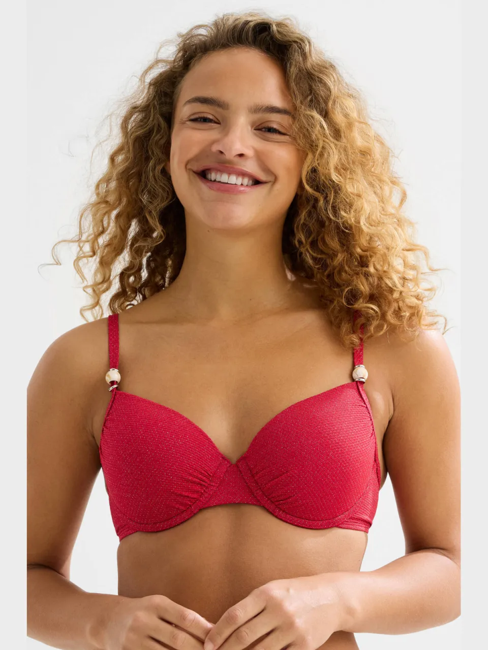 BEACHWAVE voorgevormde beugel bikinitop rood, foto 4