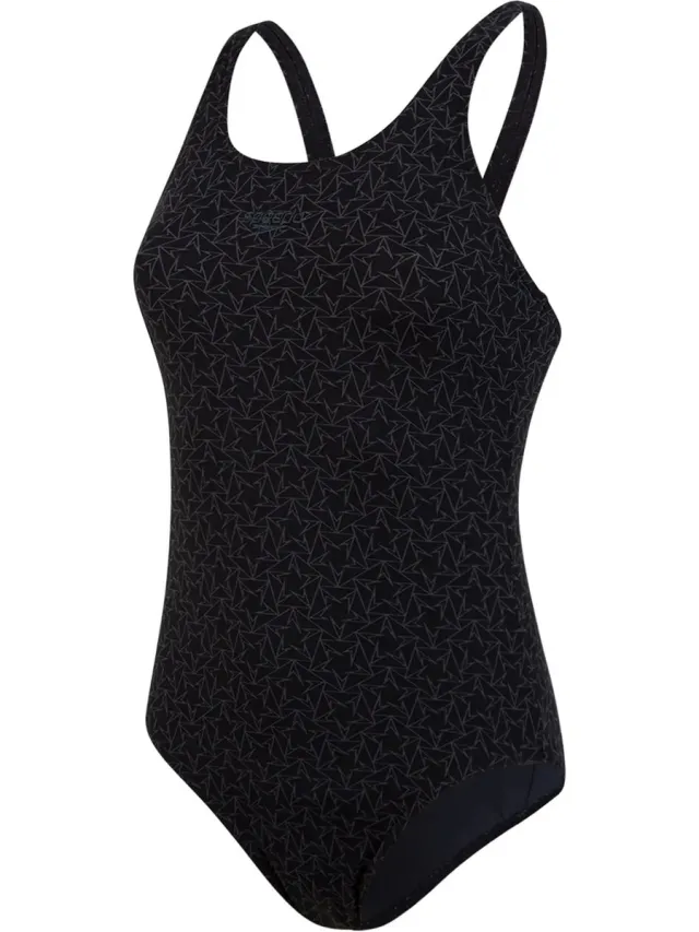 Speedo Boomstar Badpak Dames zwart - grijs