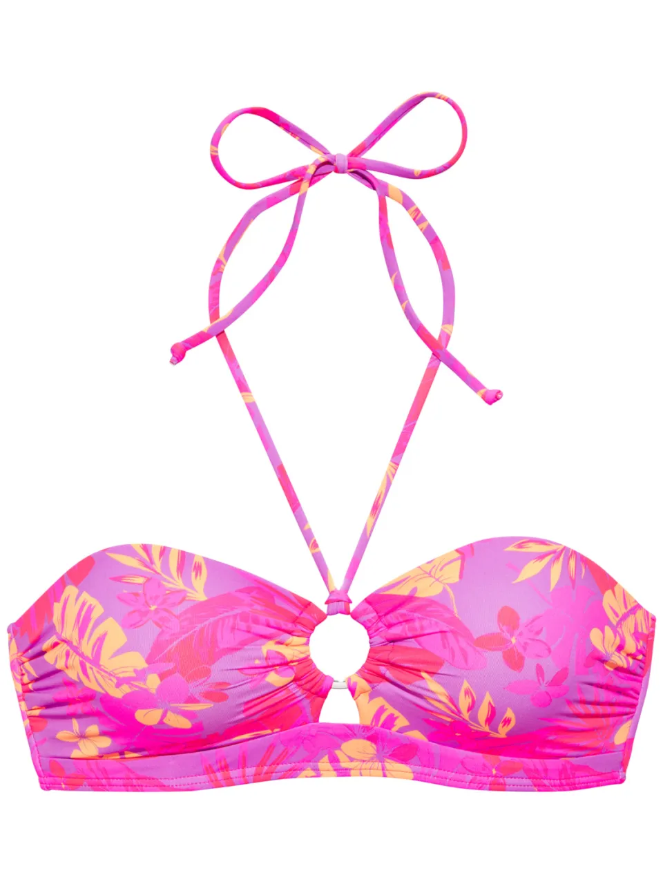 bandeaubikinitop roze met bloemenprint, foto 2