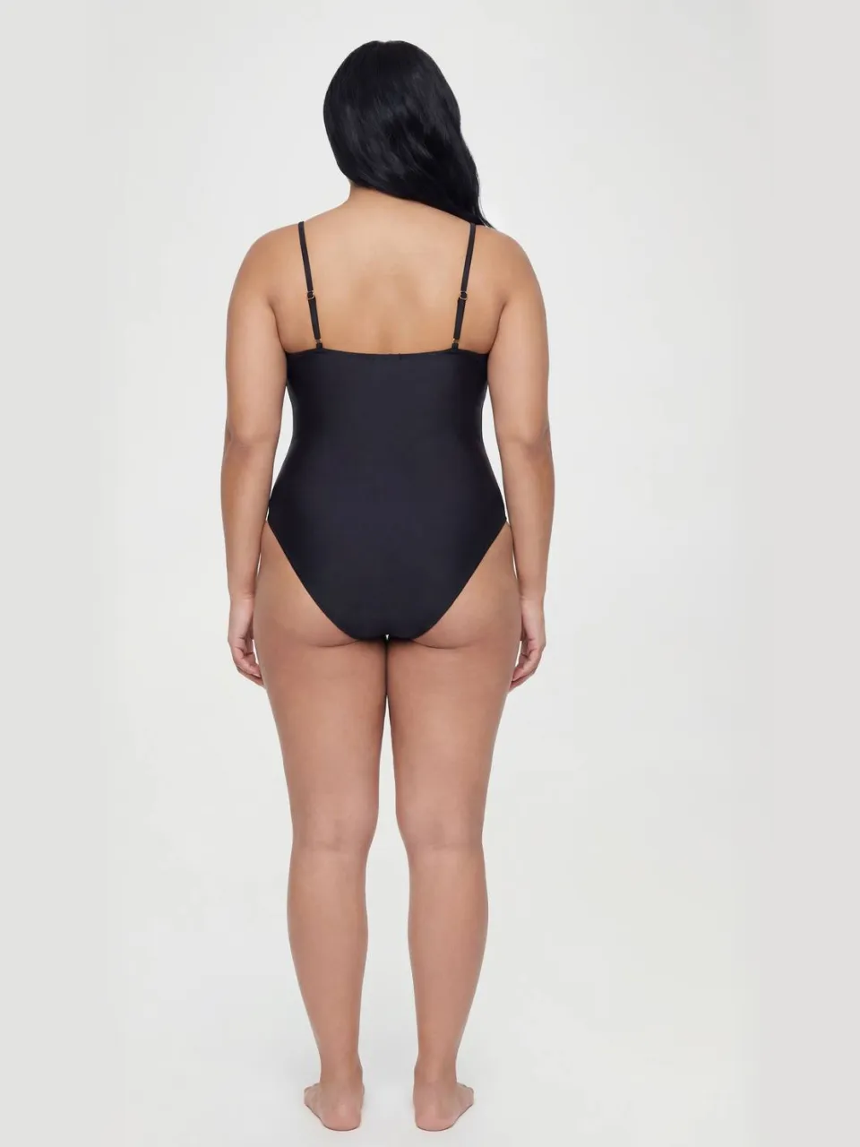 boohoo Dames Plus Badpak Met Sierdetail En Keyhole Uitsnijding zwart, foto 2