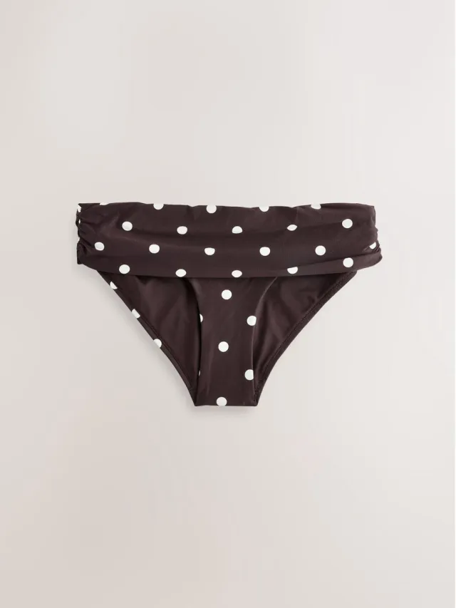 Next Dames - Bikinibroekje met oproltaille - Bruin