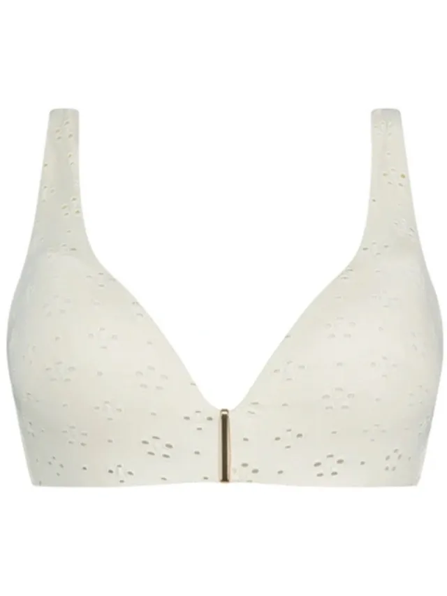 Beachlife Bikinitopje - White Embroidey Wit